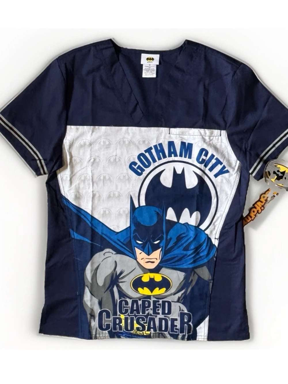NWT (S) TOONIFORMS BATMAN Gotham City Caped Crusader Short-sleeved Shirt